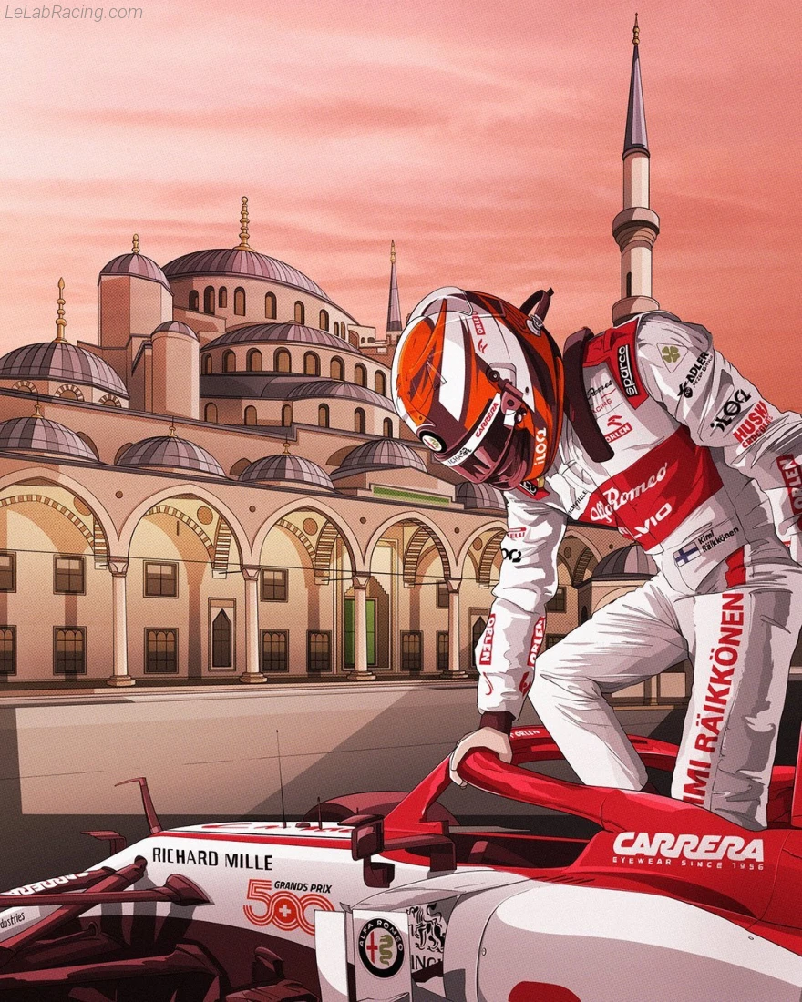 Poster équipe Grand Prix automobile de Turquie 2020