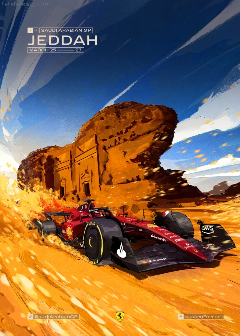 Poster équipe Grand Prix automobile d'Arabie saoudite 2022