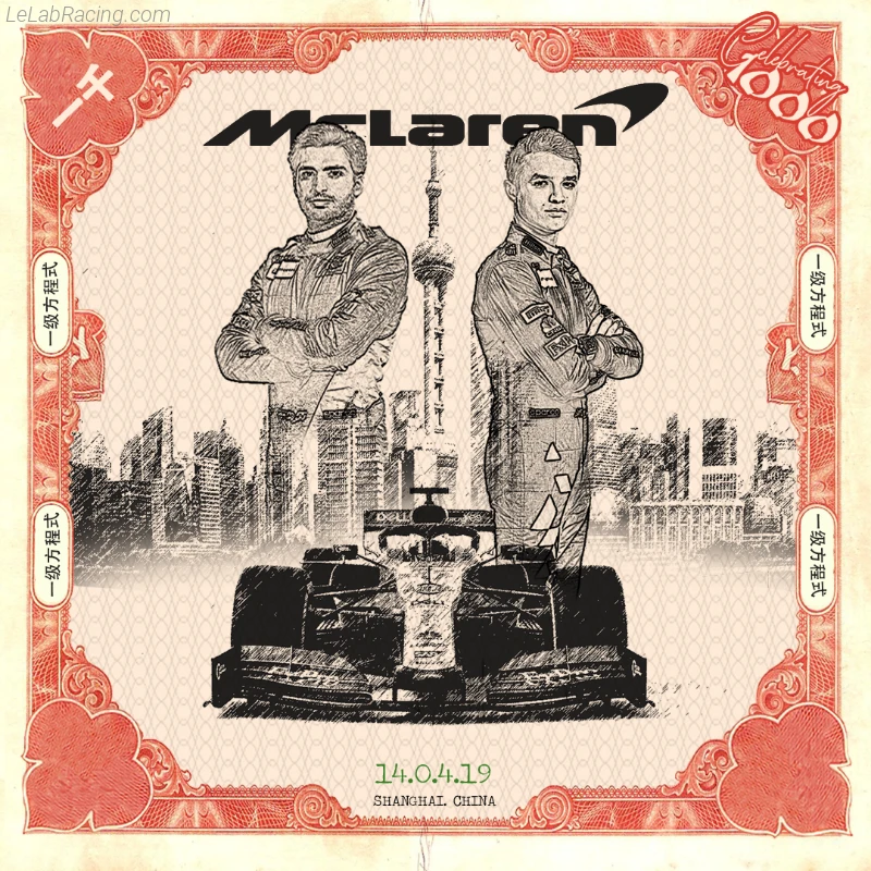 Poster équipe Grand Prix automobile de Chine 2019