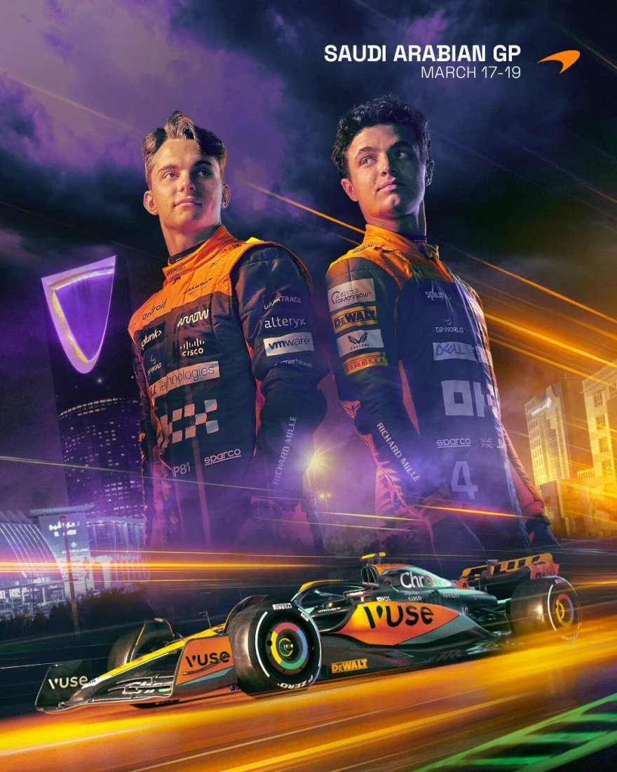 Poster équipe Grand Prix automobile d'Arabie saoudite 2023
