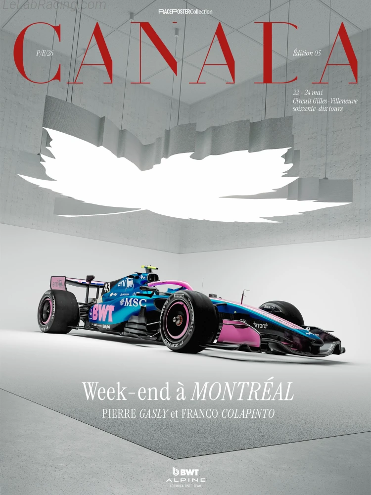 Poster équipe Grand Prix automobile du Canada 2026