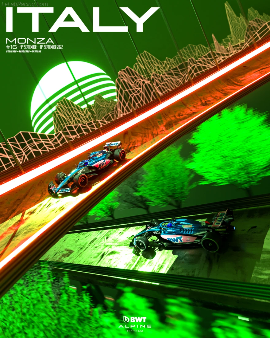 Poster équipe Grand Prix automobile d'Italie 2022