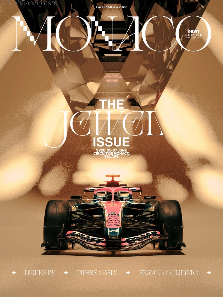 Poster équipe Grand Prix automobile de Monaco 2026