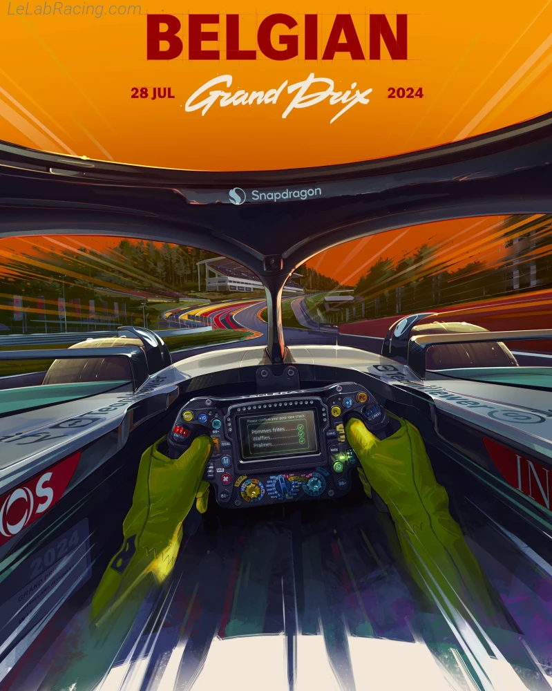 Poster équipe Grand Prix automobile de Belgique 2024