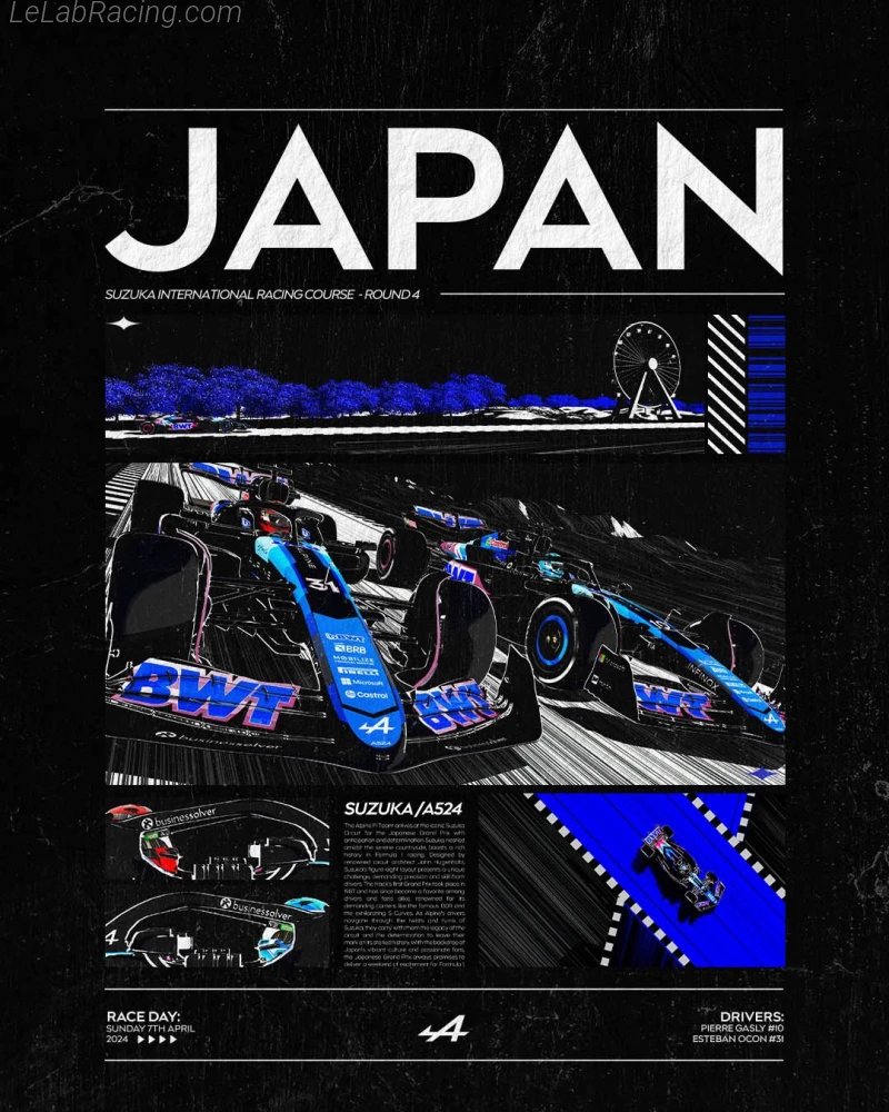 Poster équipe Grand Prix automobile du Japon 2024