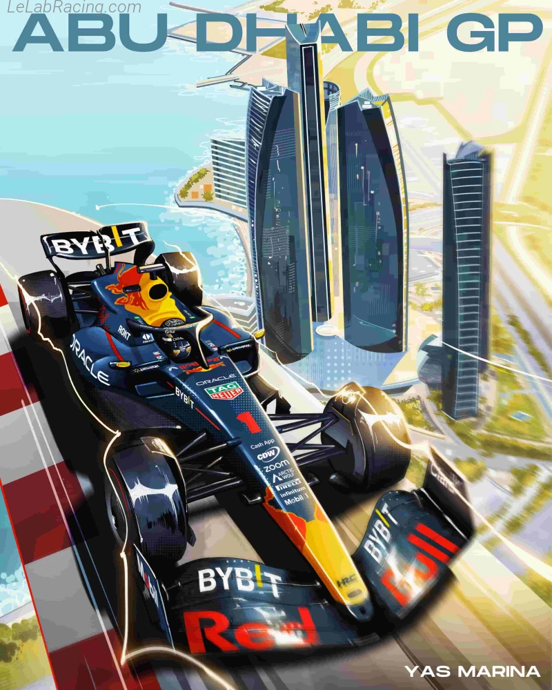 Poster équipe Grand Prix automobile d'Abou Dabi 2023