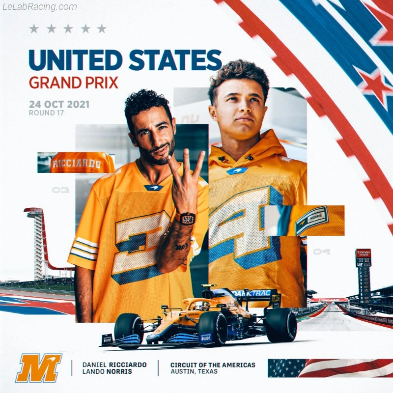 Poster équipe Grand Prix automobile des États-Unis 2021