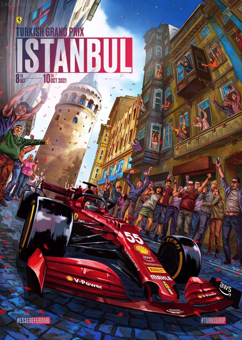 Poster équipe Grand Prix automobile de Turquie 2021