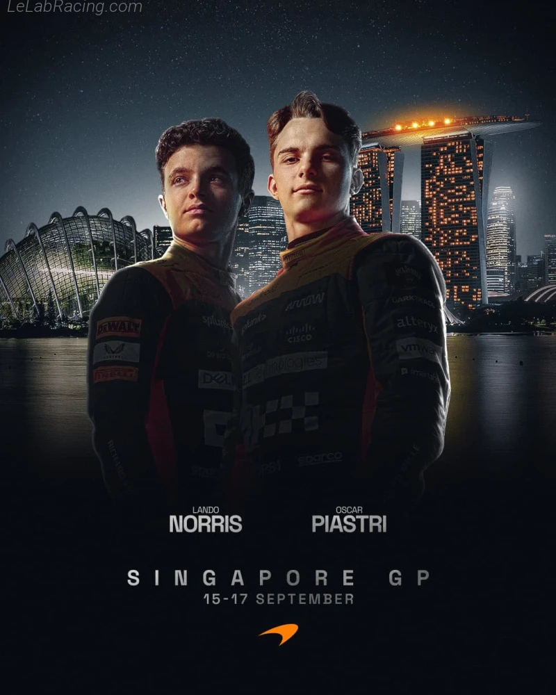 Poster équipe Grand Prix automobile de Singapour 2023
