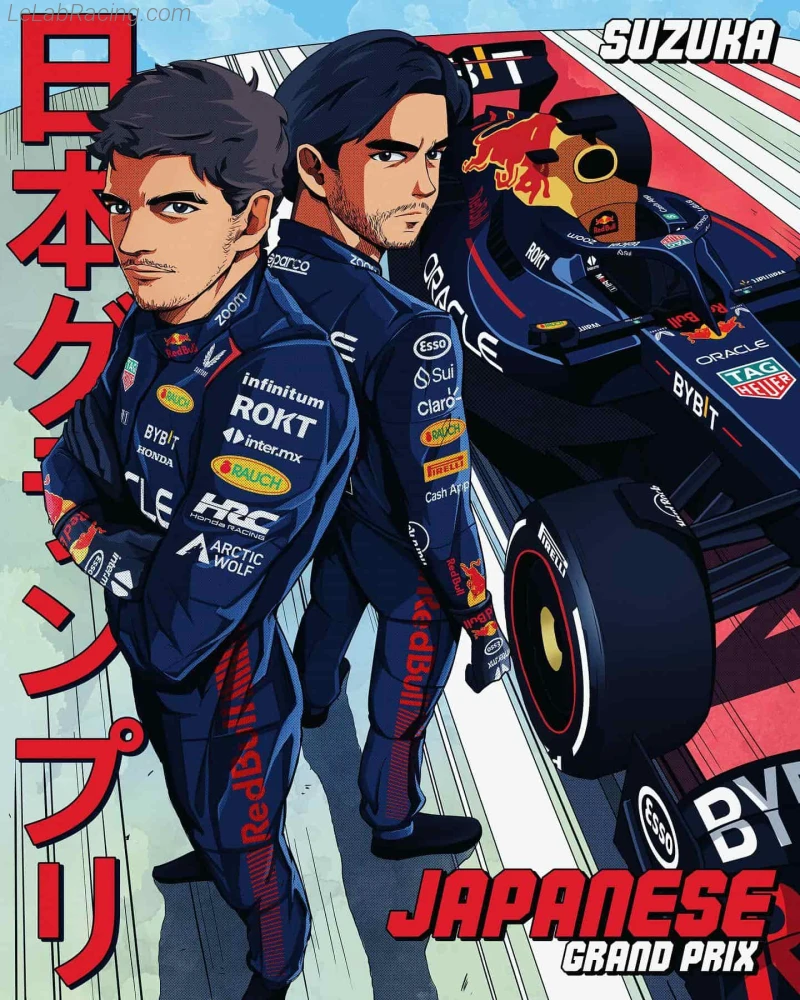 Poster équipe Grand Prix automobile du Japon 2023