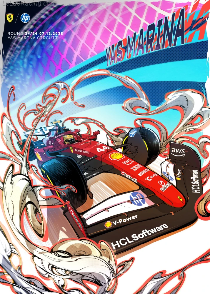 Poster équipe Grand Prix automobile d'Abou Dabi 2025