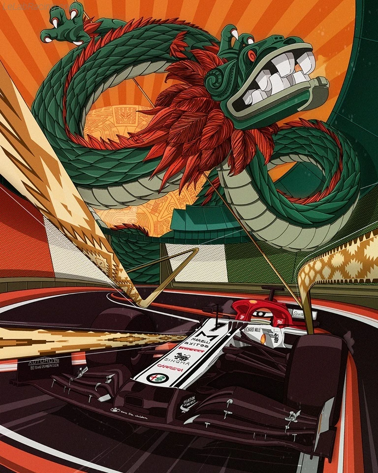 Poster équipe Grand Prix automobile du Mexique 2019