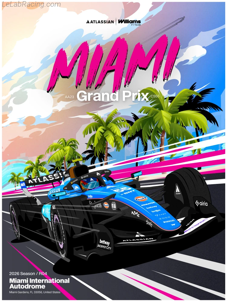 Poster équipe Grand Prix automobile de Miami 2026