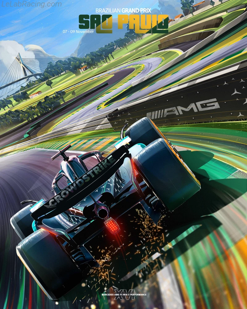 Poster équipe Grand Prix automobile de São Paulo 2025