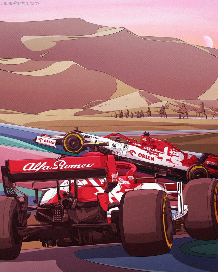 Poster équipe Grand Prix automobile de Bahreïn 2020