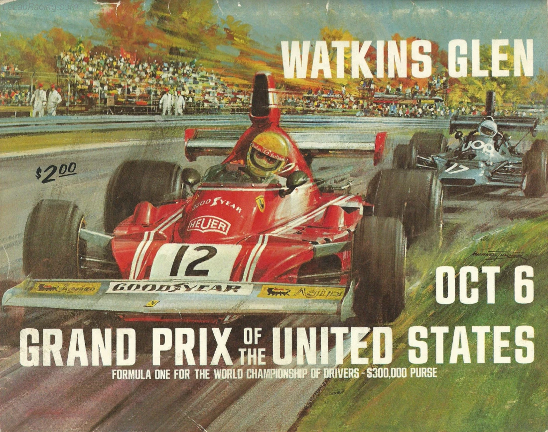 Poster d'un grand prix de la saison de F1 1974