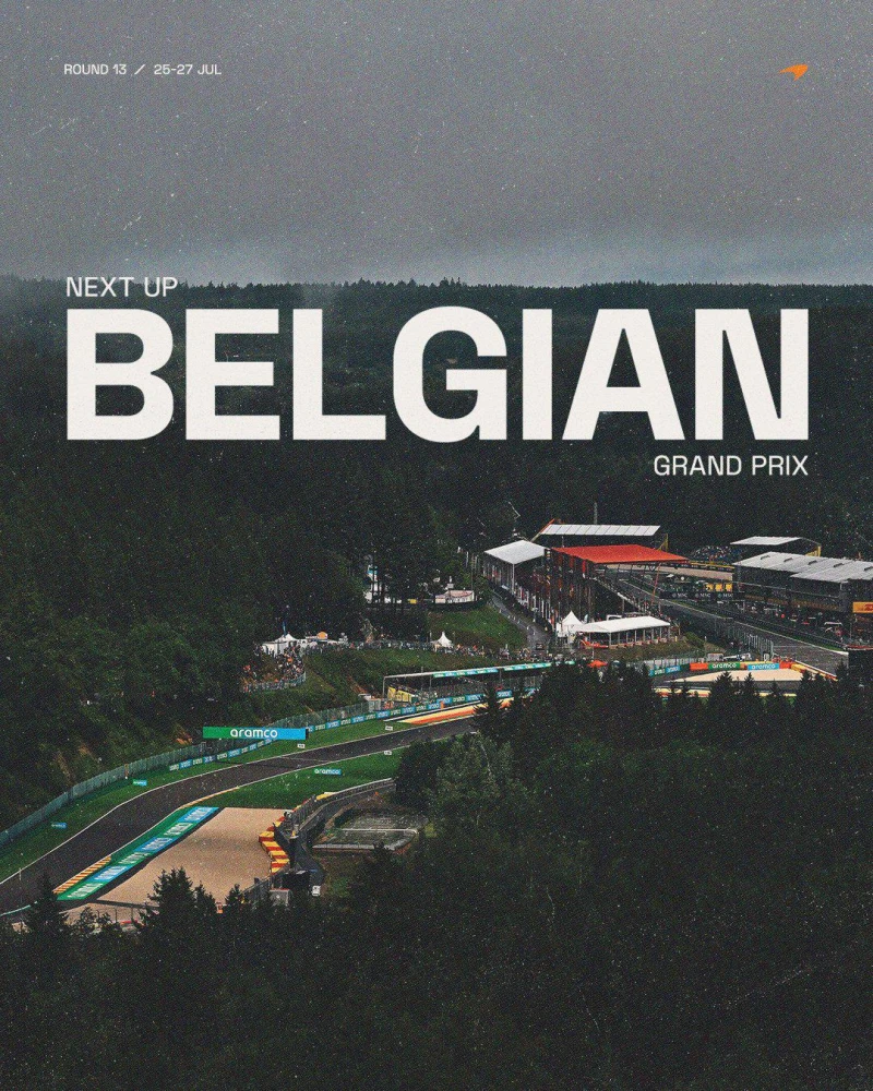 Poster équipe Grand Prix automobile de Belgique 2025