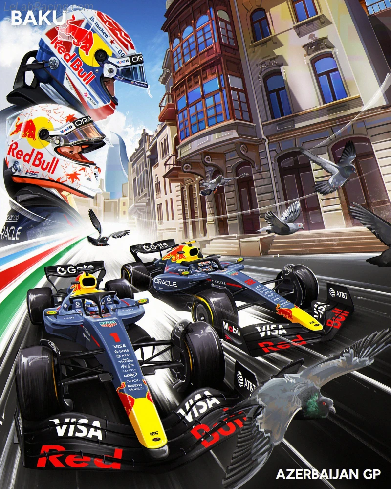 Poster équipe Grand Prix automobile d'Azerbaïdjan 2025