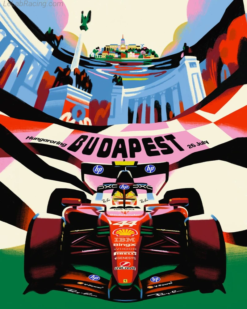 Poster équipe Grand Prix automobile de Hongrie 2026
