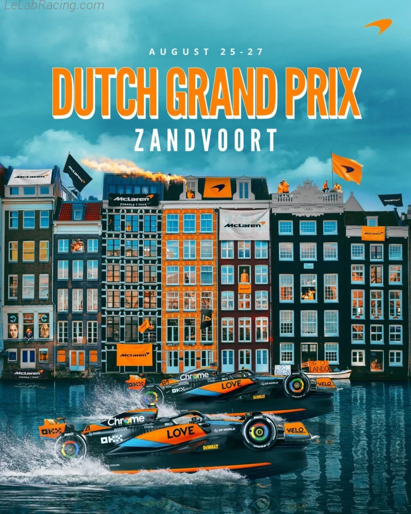 Poster équipe Grand Prix automobile des Pays-Bas 2023