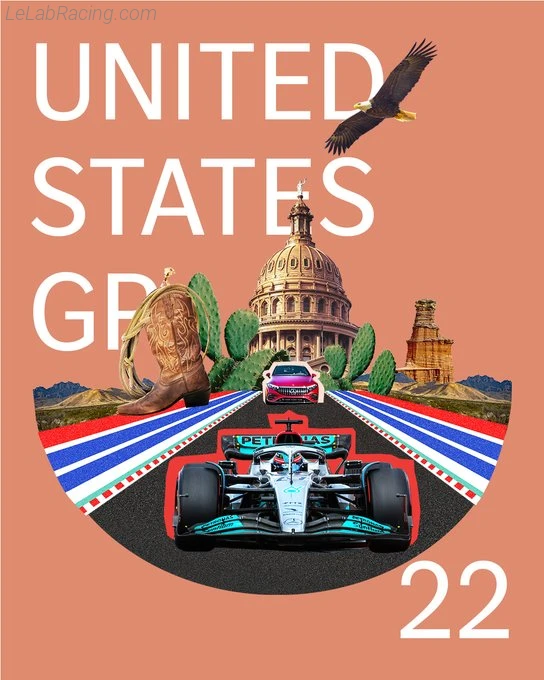 Poster équipe Grand Prix automobile des États-Unis 2022