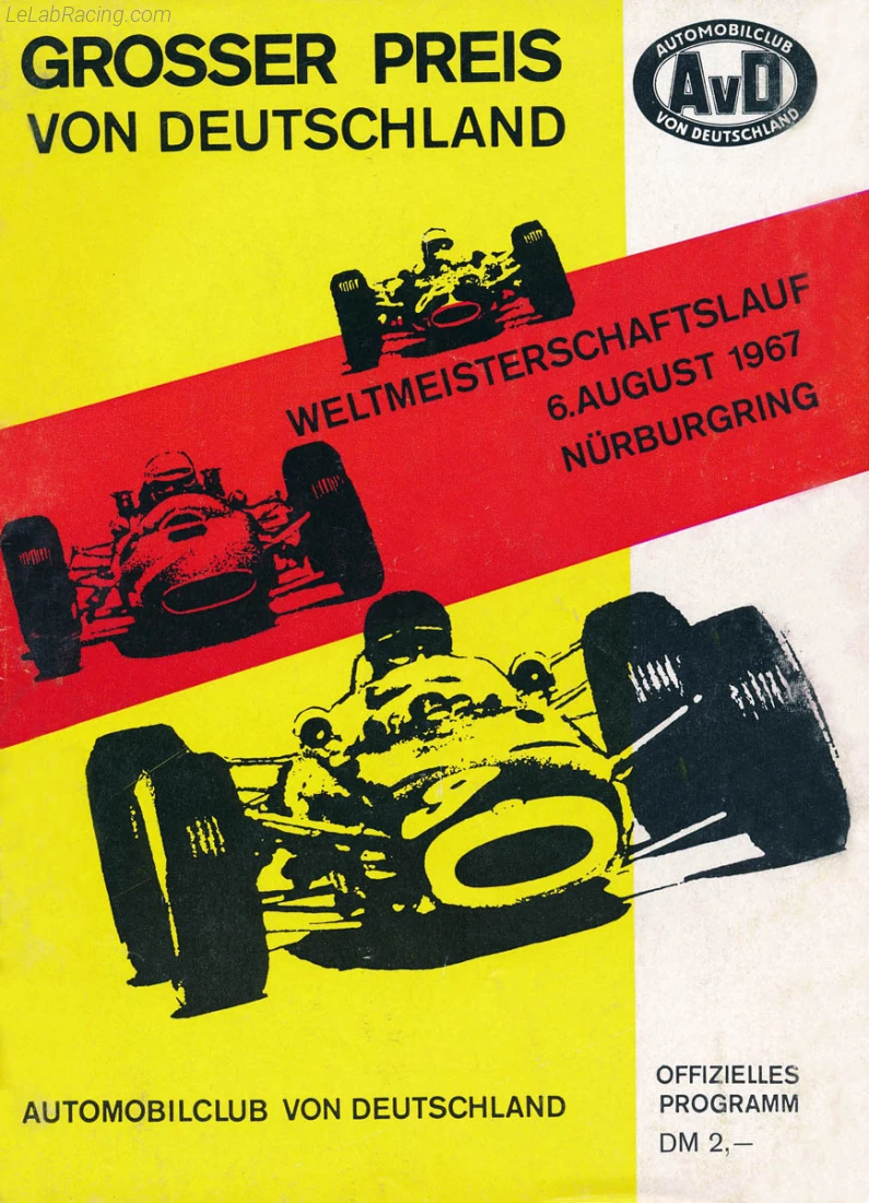 Poster d'un grand prix de la saison de F1 1967