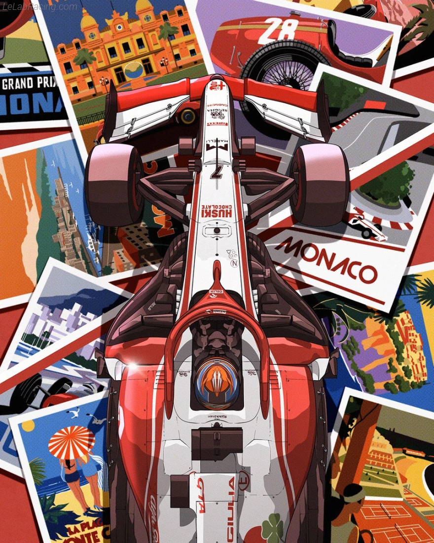 Poster équipe Grand Prix automobile de Monaco 2021