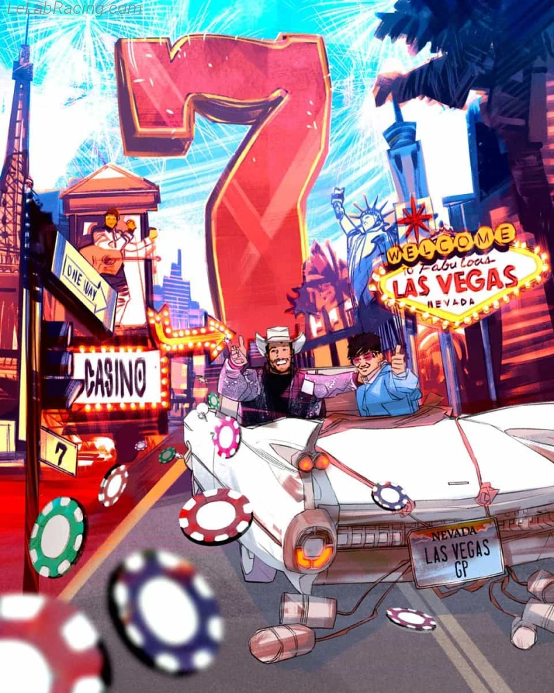 Poster équipe Grand Prix automobile de Las Vegas 2023