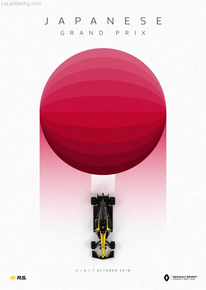 Poster équipe Grand Prix automobile du Japon 2018