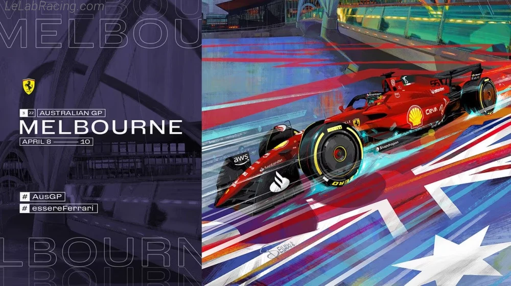 Poster équipe Grand Prix automobile d'Australie 2022