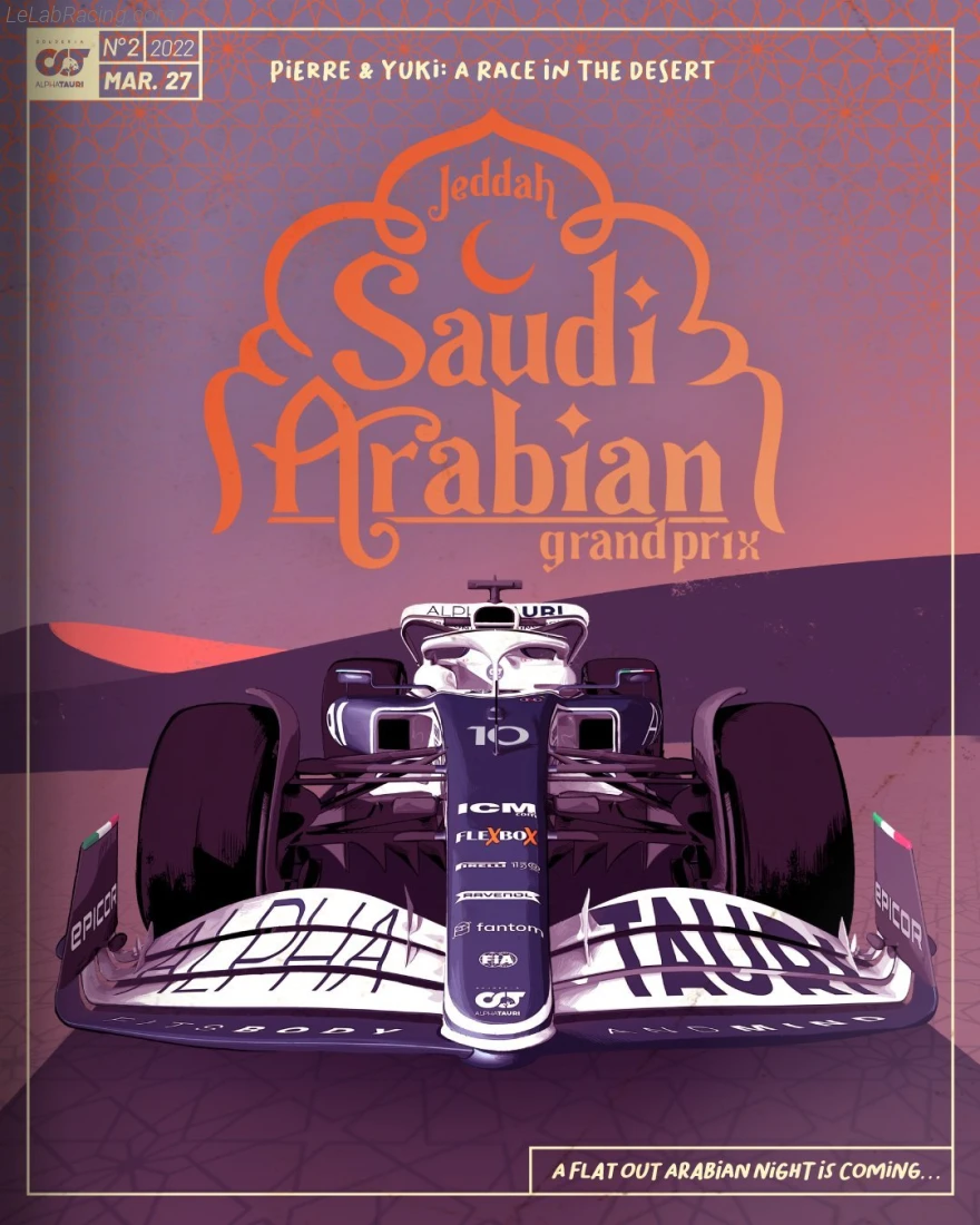Poster équipe Grand Prix automobile d'Arabie saoudite 2022