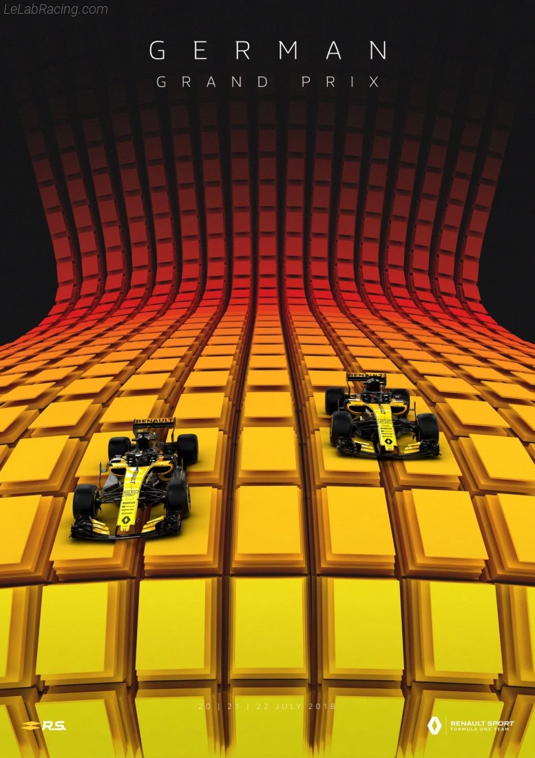 Poster équipe Grand Prix automobile d'Allemagne 2018