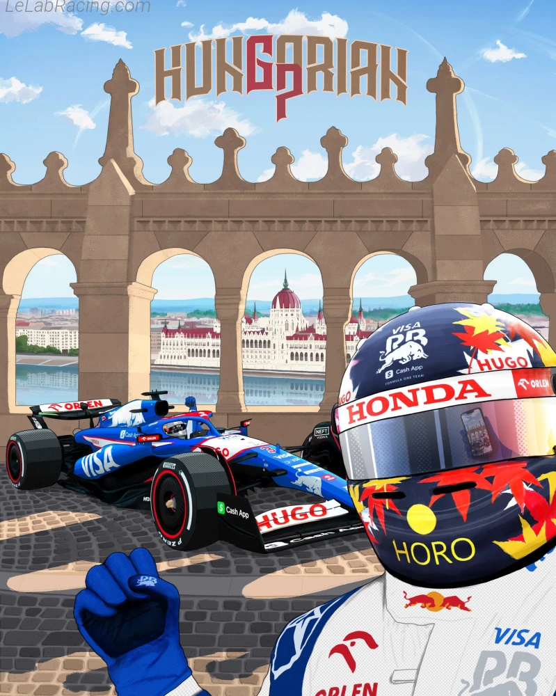 Poster équipe Grand Prix automobile de Hongrie 2024