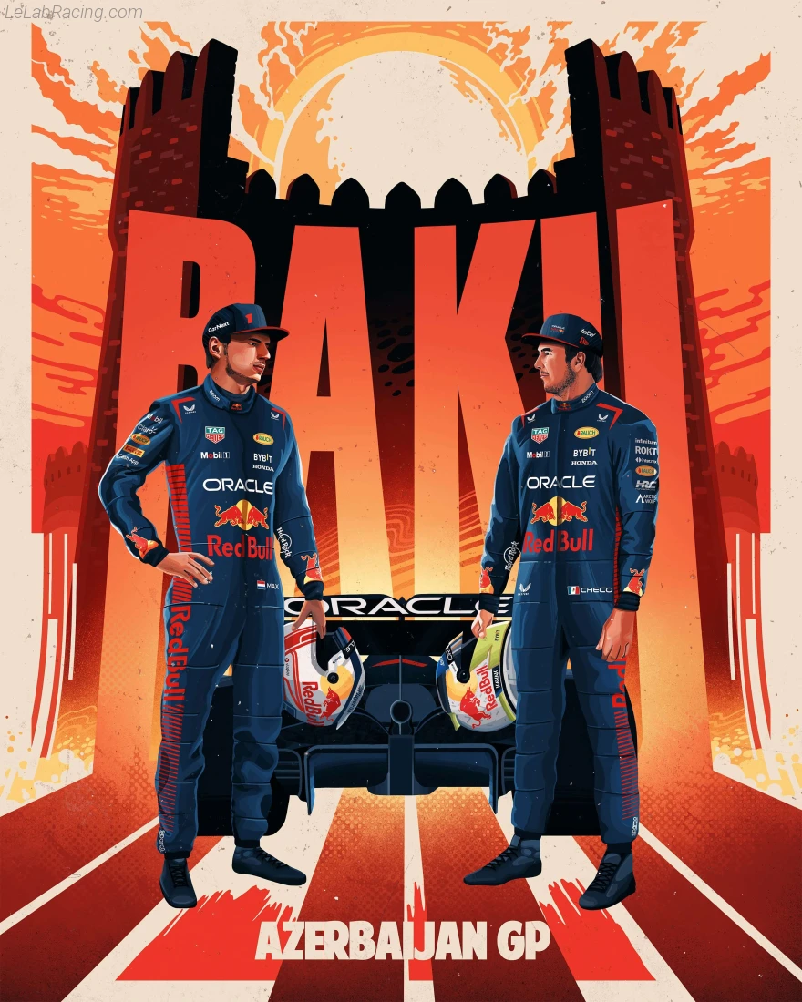 Poster équipe Grand Prix automobile d'Azerbaïdjan 2023