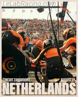 Poster équipe Grand Prix automobile des Pays-Bas 2024