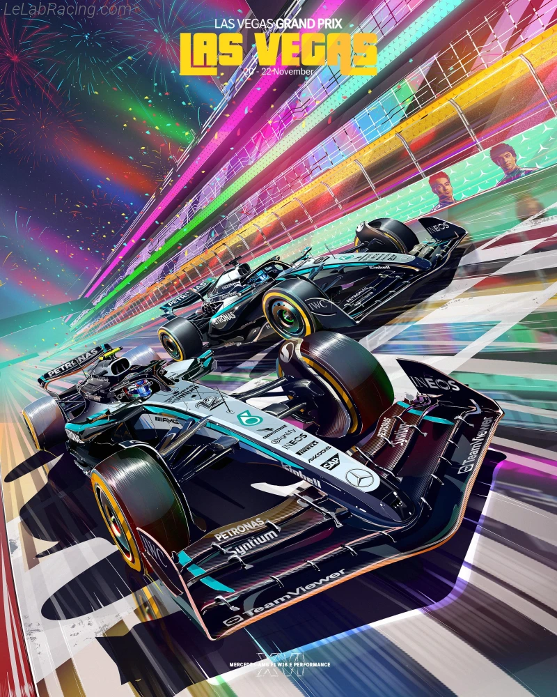 Poster équipe Grand Prix automobile de Las Vegas 2025