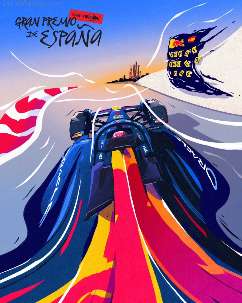 Poster équipe Grand Prix automobile d'Espagne 2024