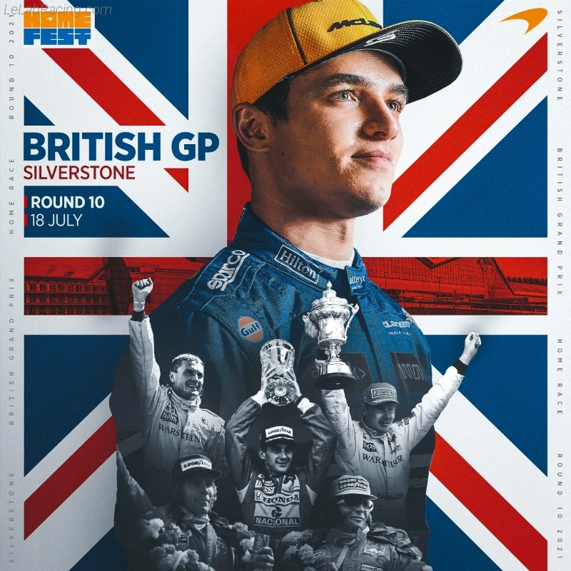 Poster équipe Grand Prix automobile de Grande-Bretagne 2021