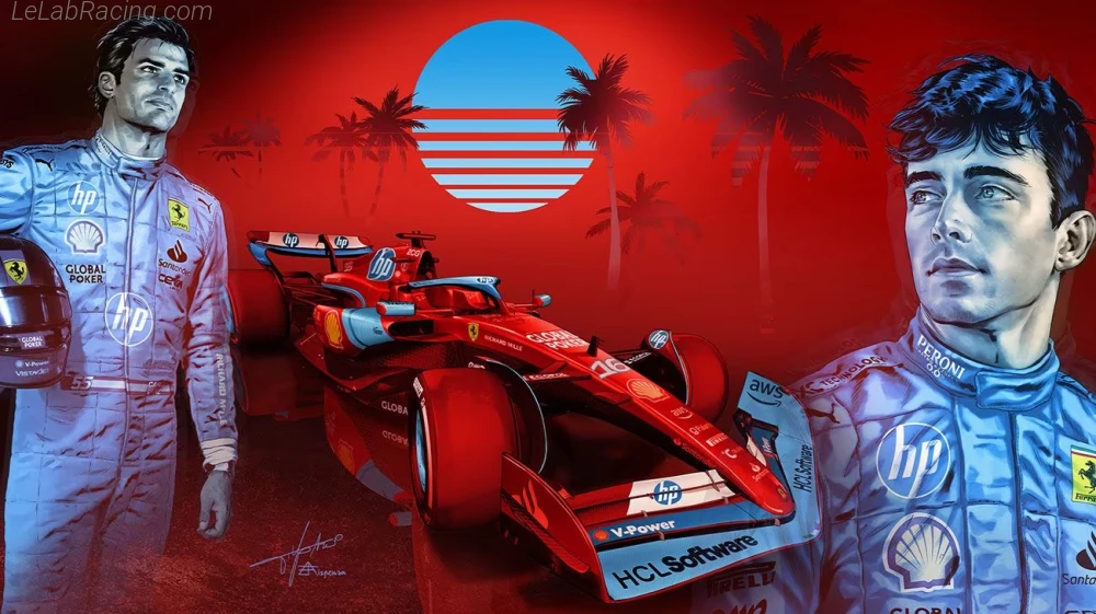 Poster équipe Grand Prix automobile de Miami 2024