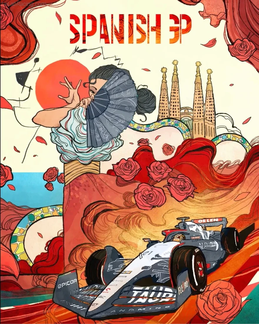 Poster équipe Grand Prix automobile d'Espagne 2023
