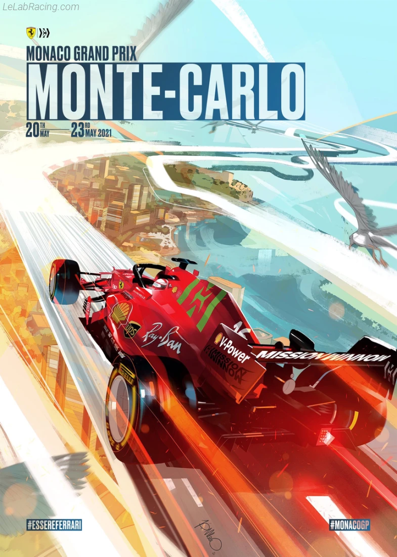 Poster équipe Grand Prix automobile de Monaco 2021