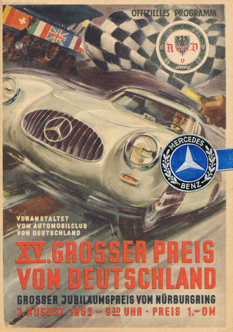 Poster d'un grand prix de la saison de F1 1952