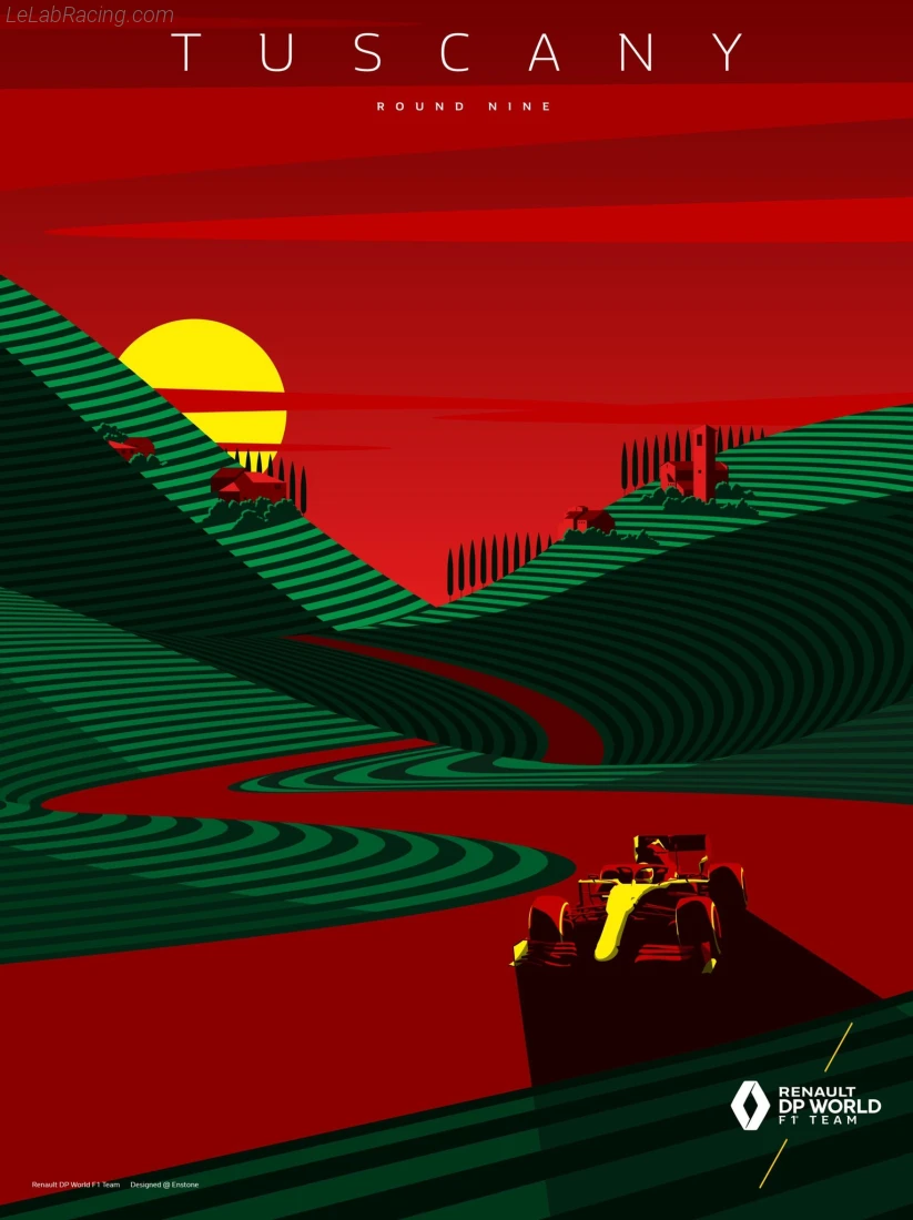 Poster équipe Grand Prix automobile de Toscane 2020