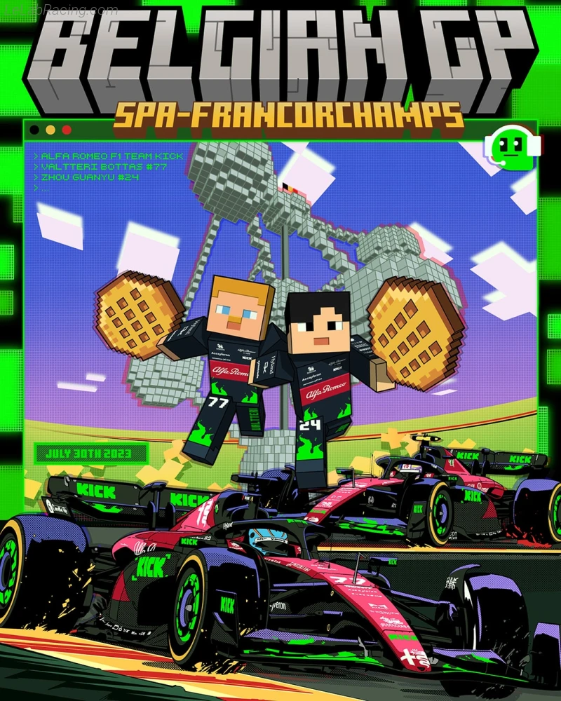 Poster équipe Grand Prix automobile de Belgique 2023