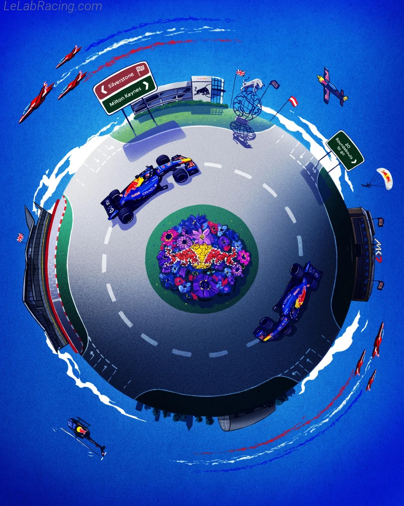 Poster équipe Grand Prix automobile de Grande-Bretagne 2026