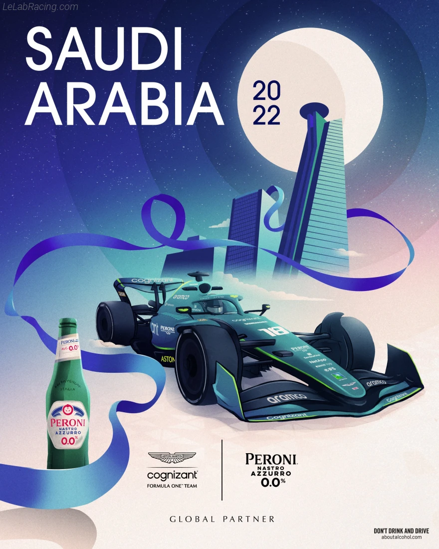 Poster équipe Grand Prix automobile d'Arabie saoudite 2022