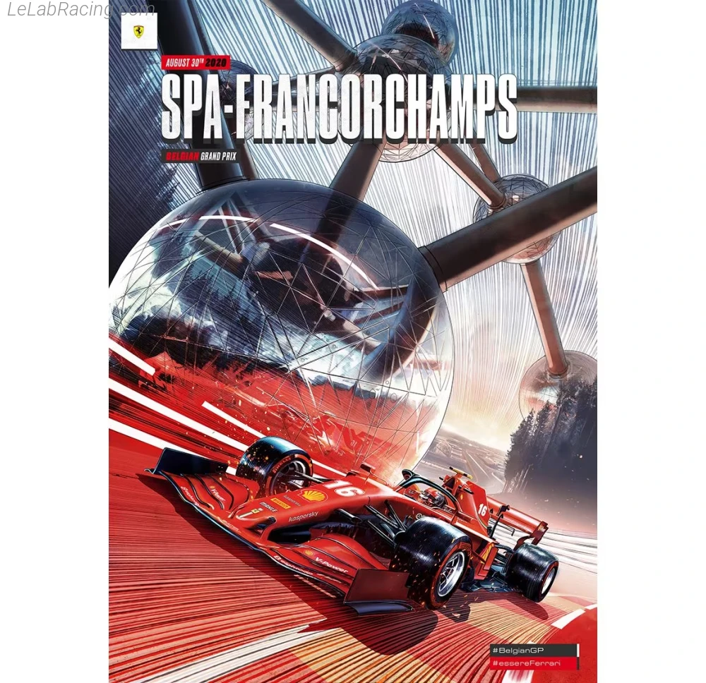 Poster équipe Grand Prix automobile de Belgique 2020