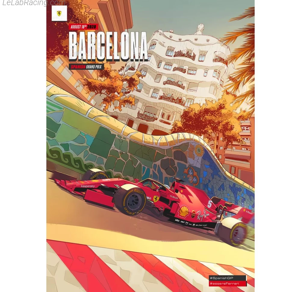 Poster équipe Grand Prix automobile d'Espagne 2020
