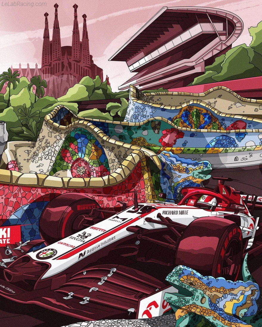 Poster équipe Grand Prix automobile d'Espagne 2020