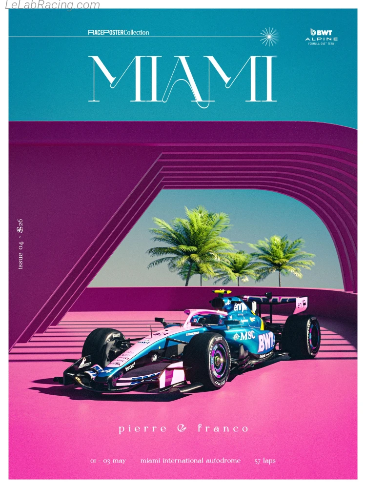 Poster équipe Grand Prix automobile de Miami 2026